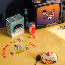 Zuo Ham Dun Road Cartoon toy table mat waterproof and oilproof PVC soft glass coffee table mat tablecloth plastic transparent custom