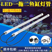 LED waterproof tube T8 one drag two Three anti freezer energy saving fish tank aquarium water grass dragon fish lighting bright large