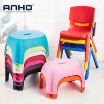Plastic stool home kindergarten thick non-slip bathroom living room children Adult Small bench low stool chair