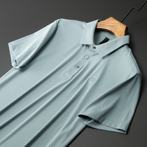 High-end Paul POLO shirt man short sleeve T-shirt turning loose casual ice silk 2021 new summer business half sleeve