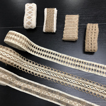 Kindergarten decorated hemp rope rope hand - made DIY cotton flat material lace - decorated decoration and weaving wide flat weaving belt