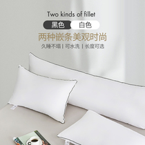 Cotton washable couple feather velvet double pillow 1 5 meters 1 2 wedding long pillow pillow core soft bedside backrest