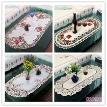 Living room coffee table mat table mat cloth long oval tablecloth tablecloth table fabric household coffee table tablecloth fabric embroidery