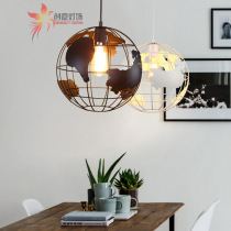 Nordic modern simple creative restaurant bar iron chandelier cafe clothing store store globe chandelier