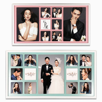 Wedding photo frame hanging wall High-end photo studio Baby photo palace grid combination photo wall Family portrait enlarged photo frame production
