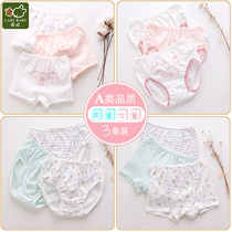Rabbi childrens clothing 2021 spring and summer new mens baby triangle boxer childrens underwear womens four corners three cotton