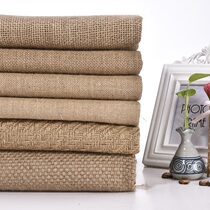 Jute tea mat burlap sack fabric jute retro decoration photo background cloth old coarse cloth sack bag cloth