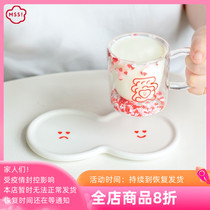 MSS Meow Equestrian Taxis Love Snowball Coffee Shop Round Han Style Dessert Cake Fruit Refreshments Sauces ceramic discs