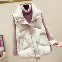 Down cotton vest women 2020 new Korean version of the wild thickened medium-long loose autumn and winter wear cotton horse jacket