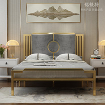 Nordic Wrought iron bed Double bed 1 8m bedroom bed Golden Princess bed 1 5 Simple modern single iron bed 1 2