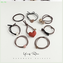 Headband womens bracelet dual-use cute girl Japanese simple bow headdress hair rope children do not hurt hair rubber band