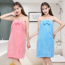 Beauty salon shower skirt autumn women autumn bath towel cotton can be worn autumn hotel special women wrap household absorbent breast