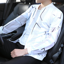 Summer Ice Silk sunscreen clothing mens trend ultra-thin breathable anti-ultraviolet jacket Korean casual jacket