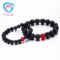 Flove obsidian fetal hair souvenir lucky couple parents hair custom crystal bracelet bracelet