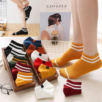 5 pairs of 10 pairs of socks womens socks Korean version of boat Socks college style female students spring summer womens socks