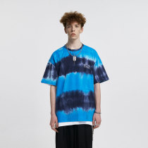 FPA (VENGETICE)loose tie-dye gradient short-sleeved trend washed couple wear mens national trend brand hip-hop T-shirt