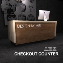 Flat cashier Retro shop small counter Custom LOGO Mens and womens clothing store Barber shop florist Bar table