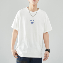 Short sleeve T-shirt male summer tide truffle pure cotton white half sleeves mens clothing Compassionate Clothes Lovers Loose undershirt