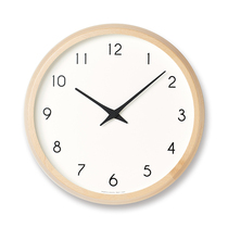 Lemnos Japan imported wooden wall clock simple modern living room Japanese mute Lisheng sweep second movement clock