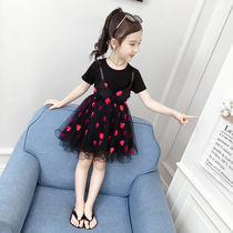 Girl dress summer 2021 New 4 little girl princess dress 5 summer 6 children dress dress dress 7 years old net red tide