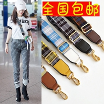 English canvas webbing strap strap shoulder shoulder Cross womens bag with plaid versatile color widened adjustable DIY accessories