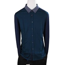 Weijia high-end goers home turned mens fashion business repair version long sleeve T-shirt 1980AX