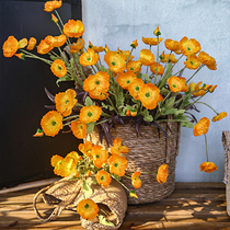 Field Garden Wind Yu Beauty emulation Flower Poppy Flowers Bouquet Single Branch Fake Flowers Home Living Room Decoration Flowers Dried Flowers Photo Props