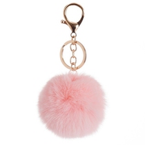 Cute hairball keychain creative anti-Rex rabbit plush bell bag pendant female car key chain ornaments ins