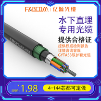 Yiyuan GYTA53-4B1 3 6-core single-mode double-armored double-sheathed optical cable Underwater pipeline direct buried optical cable Four-core outdoor single-mode optical fiber cable 8-core 12-core 24-core 36-core customizable network cable
