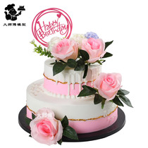 Simulation cake model New creative European fake cake Birthday double layer cake model window display sample