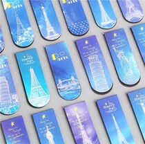 Pupils cute creative bookmarks students use a box of Chinese magnets double-sided magnet stationery bookmarks paper