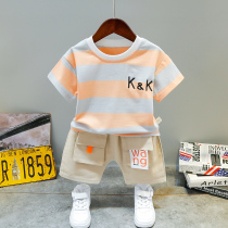 Baby summer clothes Boy summer suit Foreign style 1 a 3-year-old baby summer handsome clothes children two-piece set tide