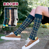 Autumn and winter new socks Japanese college style stockings retro check knee socks tide students plaid socks women