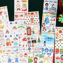Creative Christmas Hands Account Book of the Collage material Single dress and paper Adhesive Tapes Cartoon Holiday Gift Decorations