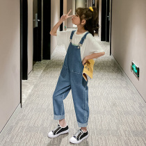 Girls Strap pants foreign style children summer clothes 2021 New suspenders Korean version of childrens conjoined Haren pants