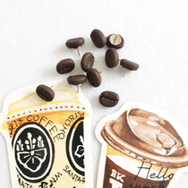 Creative coffee bean pin 10 pieces of felt board cork board special pushpin cute shape color I-shaped nail Big Head push nail creative art pin painting small pin Picture Wall small nail