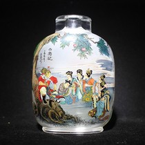 Natural crystal inner painting snuff bottle Journey to the West