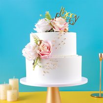 Cake model simulation 2020 new net red cartoon pop double flower birthday cake bubble window