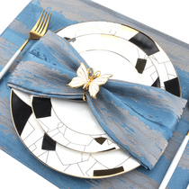 Light luxury napkins Nordic modern hotel folding special mouth cloth rubbing Cup cloth household Model Room table Western dining mat cloth