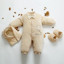 Newborn clothes winter birth 0-3 months winter baby jumpsuit autumn winter warm cotton cotton cotton