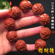 Sunan Gong olive nuclear carving pure hand-carved large seed iron core relief trick transport zodiac pig writing hand string men and women