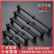 Hole distance 96128160192224 American matt black cupboard door handle minimalist wardrobe drawer pull handle