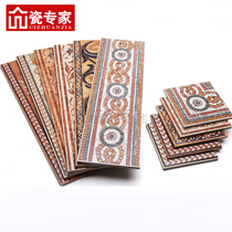 Factory direct sales multicolored rock waist line wall brick Antique brick accessories Corner skirting serif Ceramic wave line