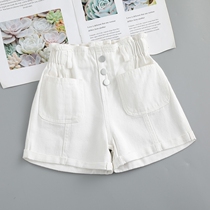 South Korean girl white shorts 2021 Summer Yangqi Childrens jeans worn by CUHK Tong 100 ride-hailing wave