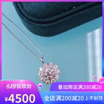 18K Diamond Necklace 10 apron 1 Diamond pendant 40 Diamonds Necklace Lock Bone Chain Luxury Diamond Necklace Woman Spot