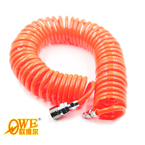 PU POE air pipe 6 9 12 15 m telescopic spring pipe spiral hose air pipe 5*8 10*6 5 12 * 8mm