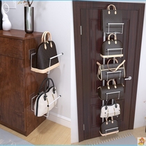 Multi-functional creative storage hanging bag door rear nail-free wall hanging clothes hat rack bag wall storage rack