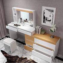 Bedroom dressing table small apartment retractable makeup cabinet modern simple dressing table vanity mirror locker