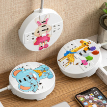Creative Cartoon Cute Teenage Girl Hearts Skewer Seats With Usb Inserts Multifunction Socket Panel Porous with safety plate Plugboard With Line Dormitory Students with fixed wall stickers