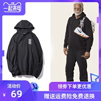 Autumn and winter Owen sweater mens hooded pullover cotton plus velvet Kobe Curie James Harden basketball sports coat